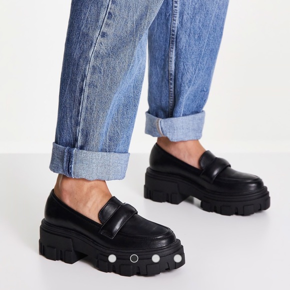 ASOS DESIGN Movable padded chunky loafers in black - Picture 2 of 4
